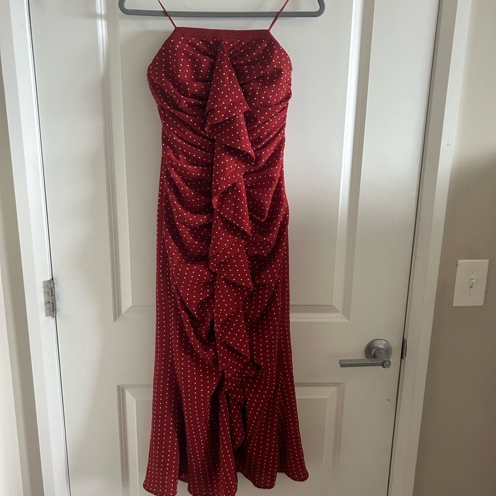 C/MEO Collective Timeless Vices Midi Dress In Red Spot - Picture 2 of 8